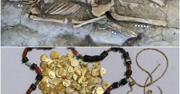 An Iron Age Burial Mound With The Remains Of Two Teenagers With An Array Of Fine Jewelry Has Been Excavated In Kazakhstan