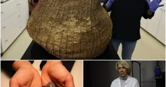 The only basket worldwide 10,500 years old and a rare and intact Jewish coin from about 2,000 years ago seen in Jerusalem